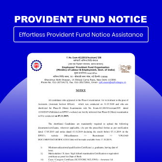 Provident Fund Notice