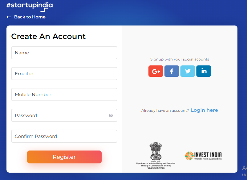 Startup India Certificate
