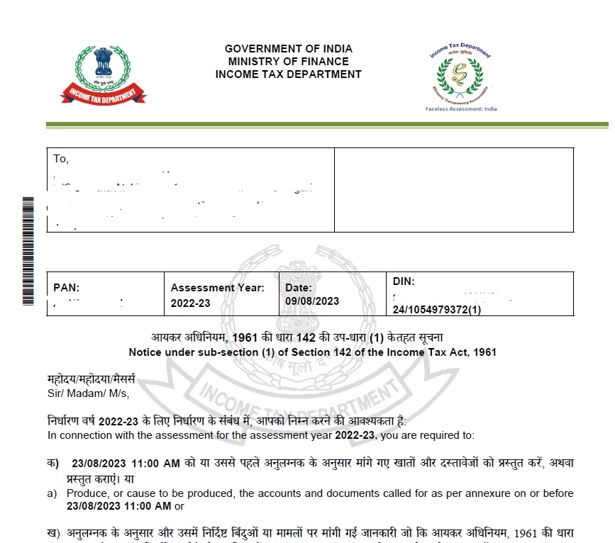 What is Income Tax Notice