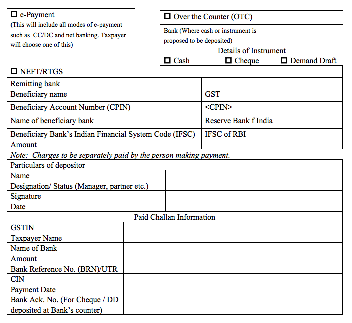 GST Form PMT-05 - Part B