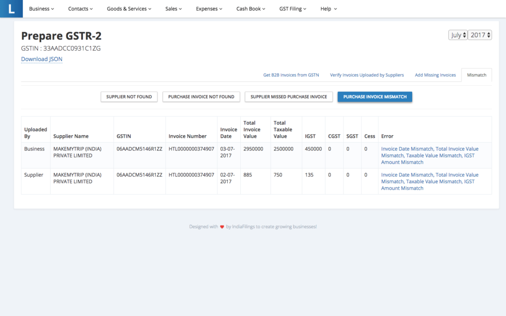 Supplier Missed Purchase Invoices