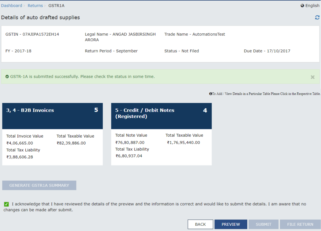 Step 5- Preview & file