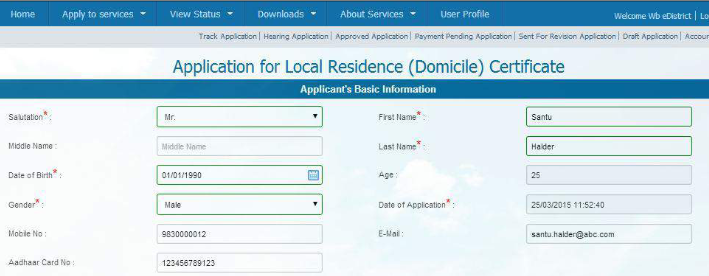 West-Bengal-Domicile-Certificate-Application