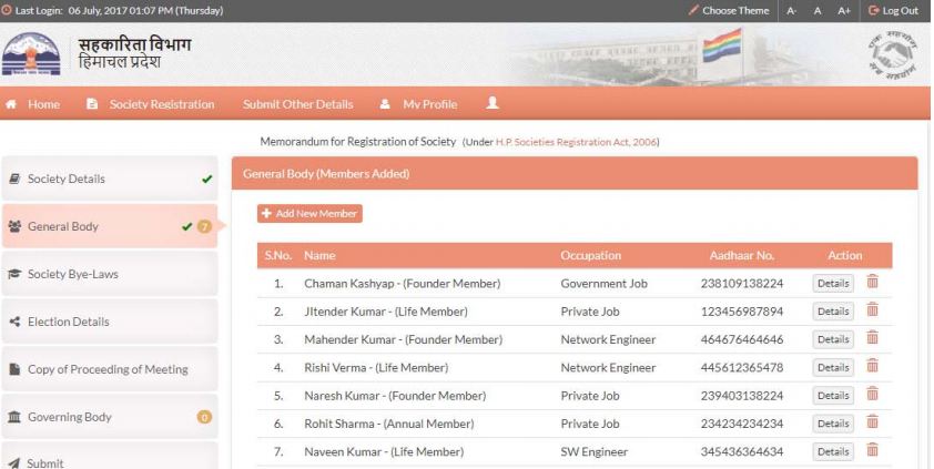 Himachal-Pradesh-Society-Registration-Add-New-Member