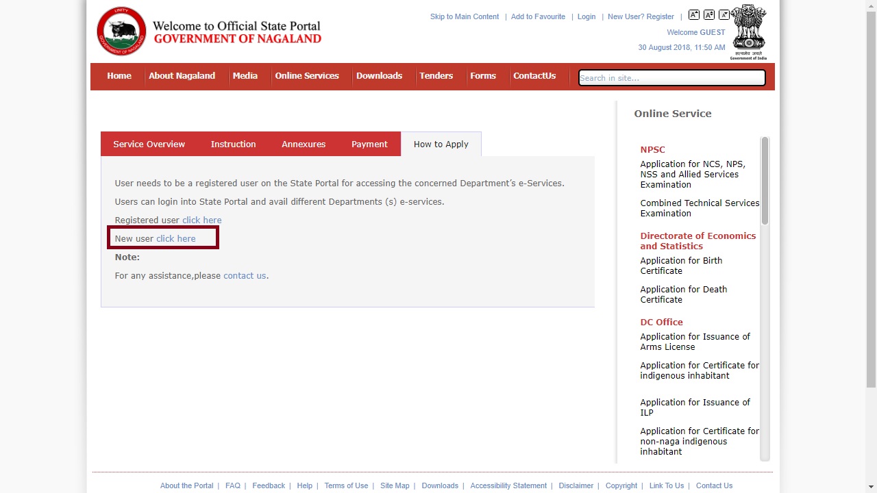 Nagaland-Tribe-Certificate-User-Registration