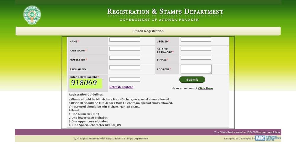 Citizen-Registration-Andhra-Pradesh-Encumbrance-Certificate