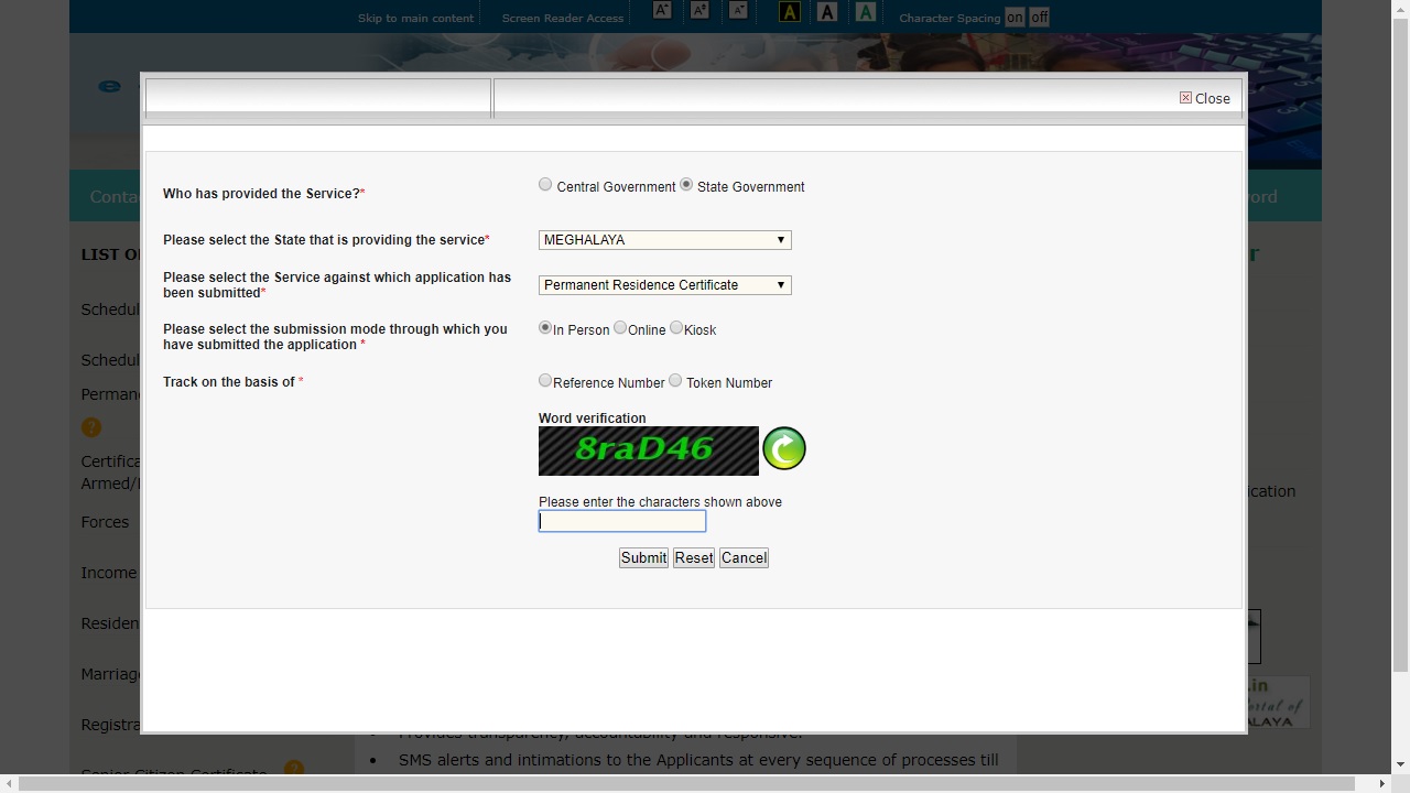 Meghalaya-Permanent-Residence-Certificate-Reference-Number