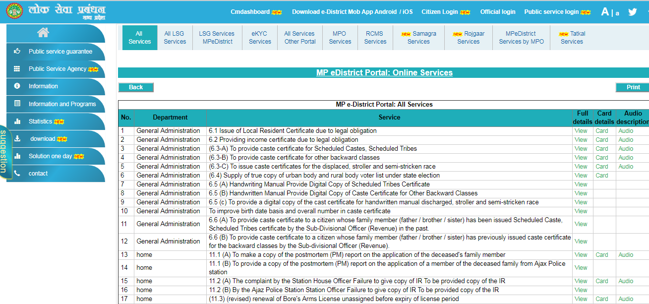 Madhya-Pradesh-Ration-Card-Selection-of-Services