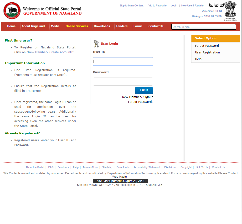 Nagaland-Death-Certificate-User-Login