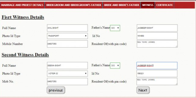 Uttarakhand-Marriage-Certificate-Witness-Details