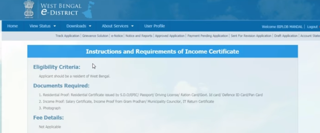 West-Bengal-Income-Certificate-Instructions
