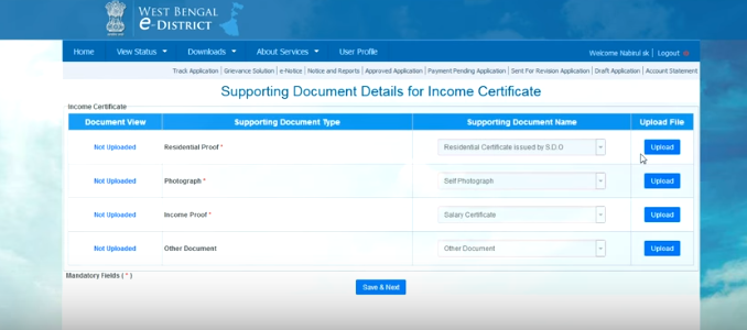 West-Bengal-Income-Certificate-Upload-Document