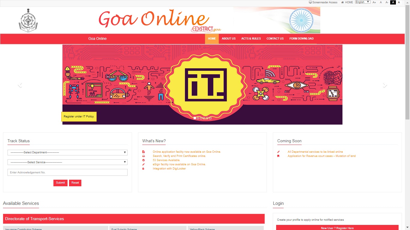 Goa-Death-Certificate-Home-Page