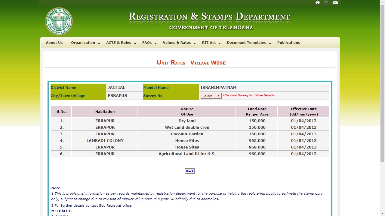 Image 2 Telangana Agricultural Land Value Certificate