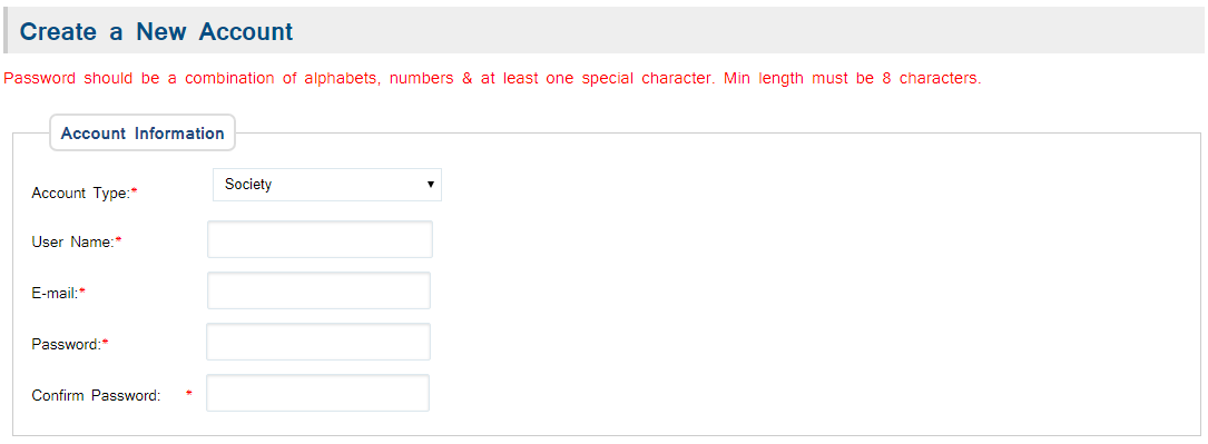Maharashtra Society Registration Account