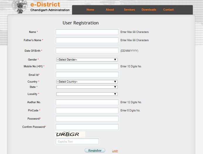 Chandigarh-Birth-Certificate-Registration-Form