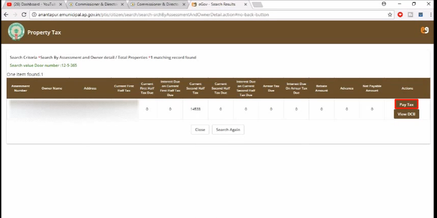 Andhra Pradesh Property Tax - Pay Tax