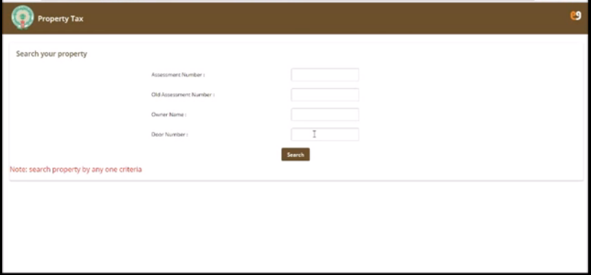 Andhra Pradesh Property Tax - Search Property