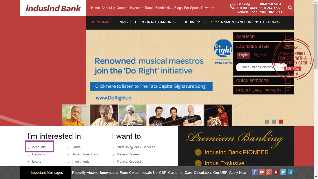 Image 1 IndusInd Bank Current Account