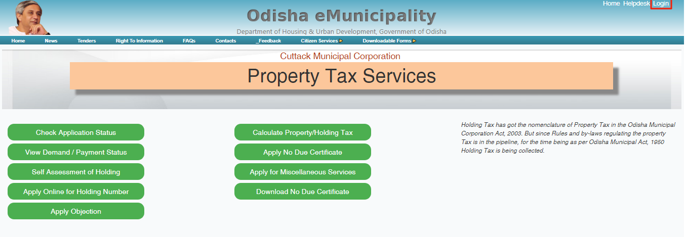 Odisha Holding Tax- Property tax services