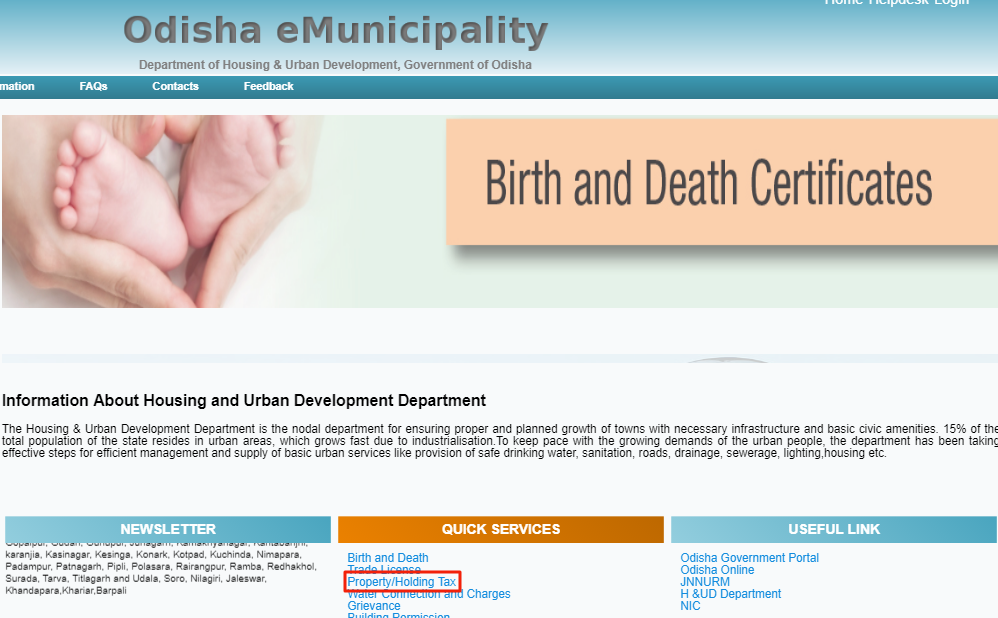 Odisha Holding Tax - eMunicipality