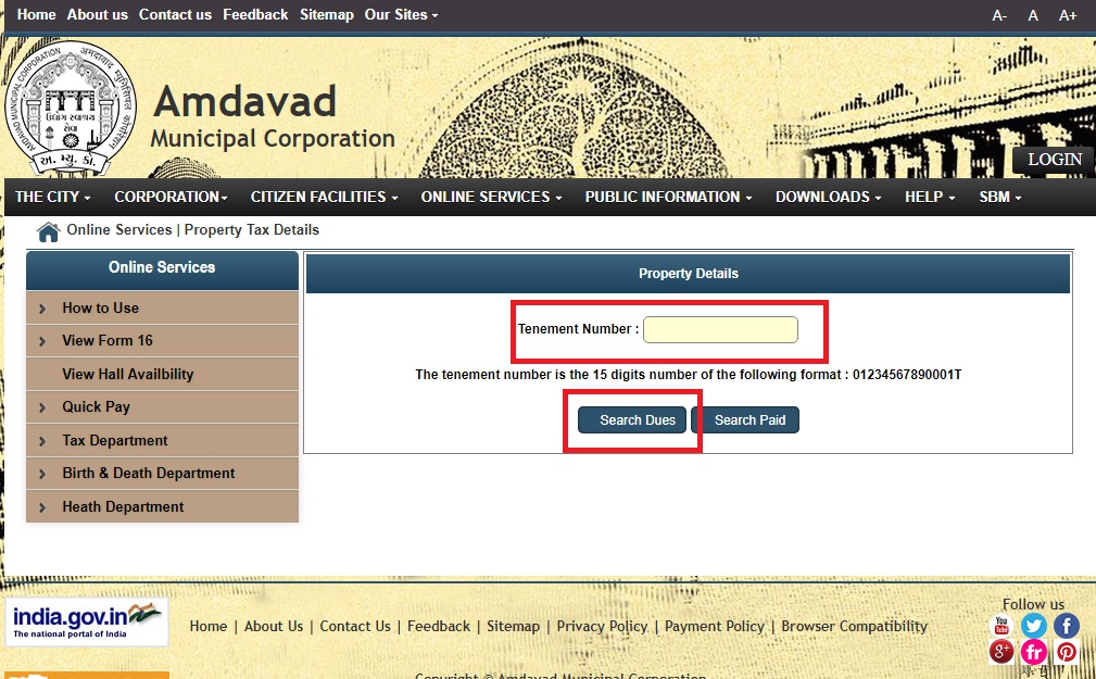 Step 4- Ahmedabad Property Tax
