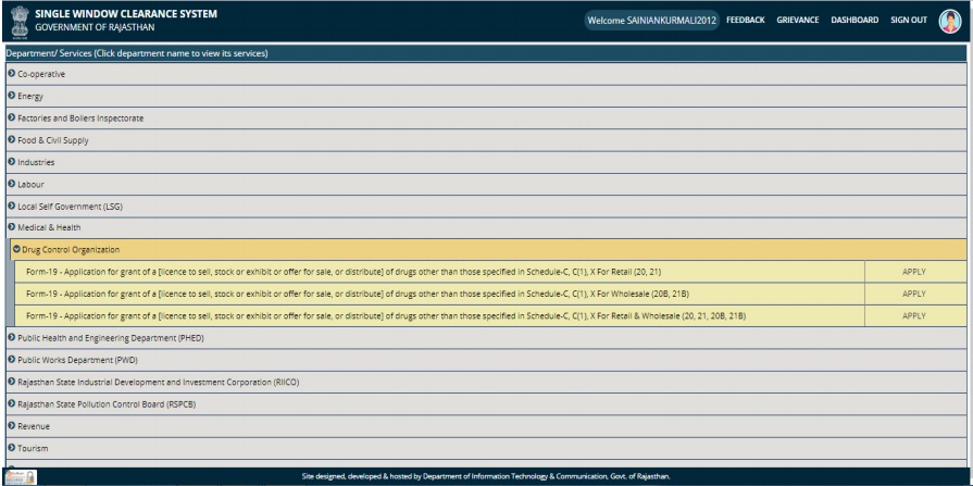Step 6 Rajasthan Drug License