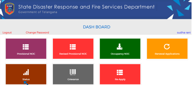 Telangana-Fire-License-Track-Application