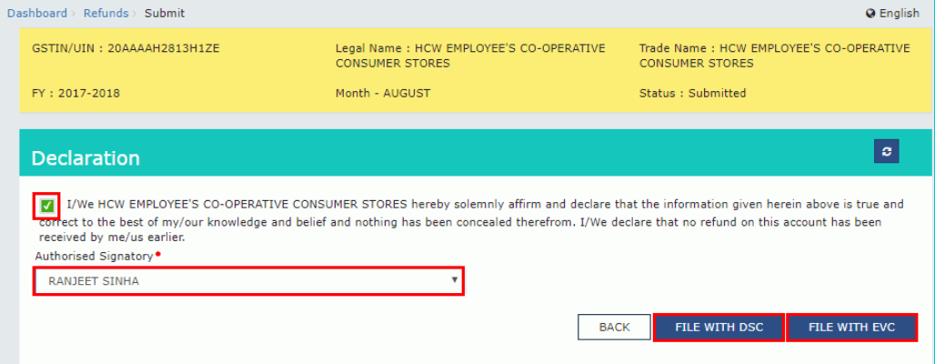GST-Refund-Supply-to-SEZ-Declaration