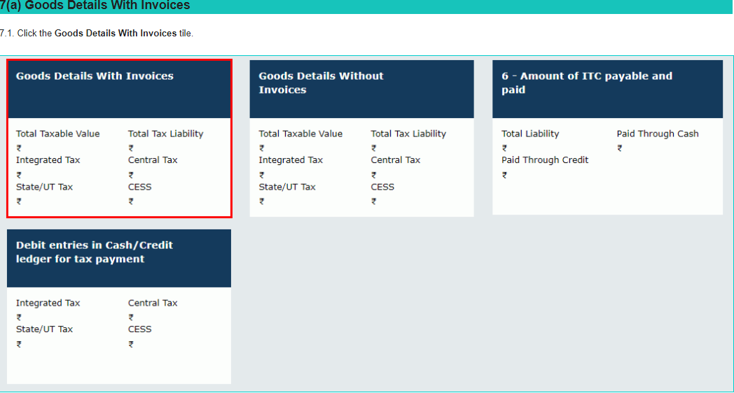 Goods Details With Invoices
