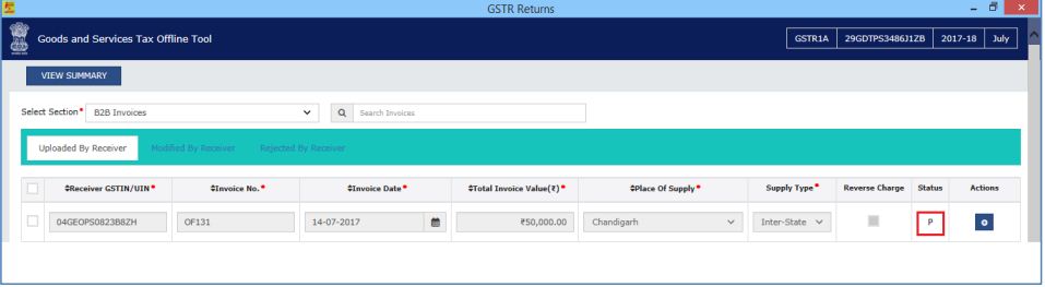 Image 17 Modifying GSTR 1A Return