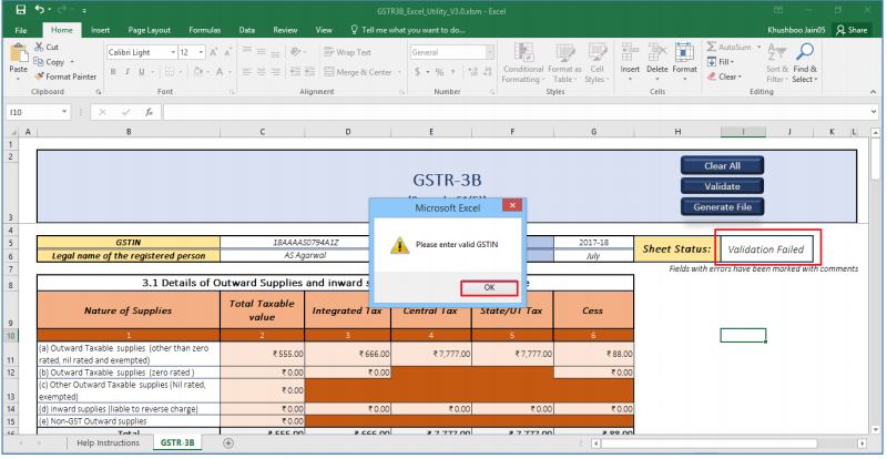 Image 24 GSTR 3B Offline Utility