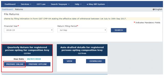 Image 24 GSTR 4 Return Filing