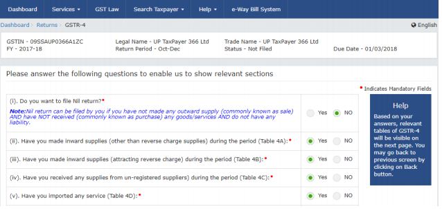 Image 25 GSTR 4 Return Filing