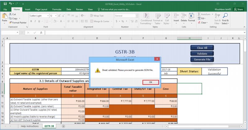 Image 27 GSTR 3B Offline Utility
