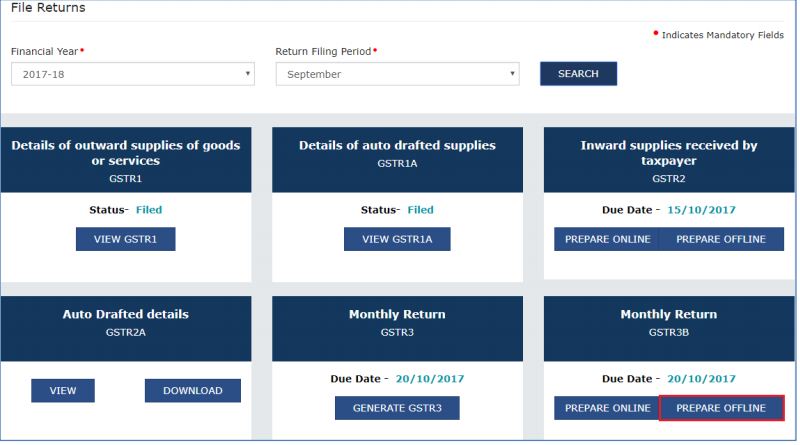 Image 33 GSTR 3B Offline Utility