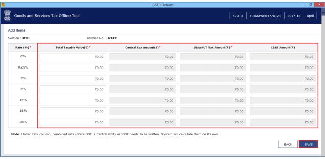 Image 5 Procedure to File GSTR 1 using Returns Offline Tool