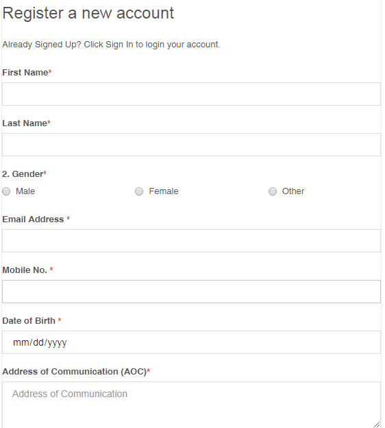 Jammu and Kashmir Fire License - Register account