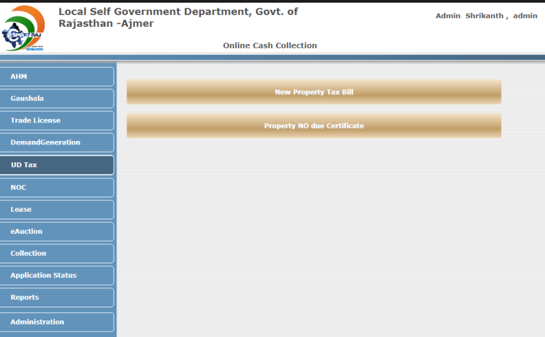 Rajasthan Property Tax - Payment