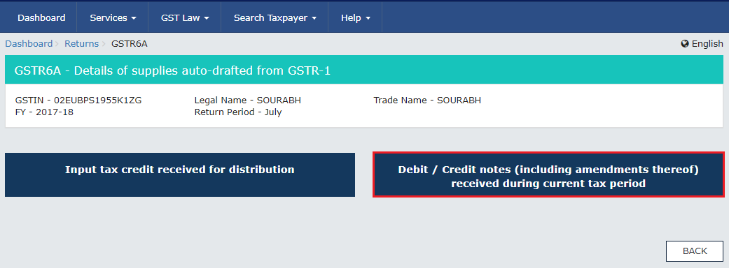 Step 1-GSTR-6A