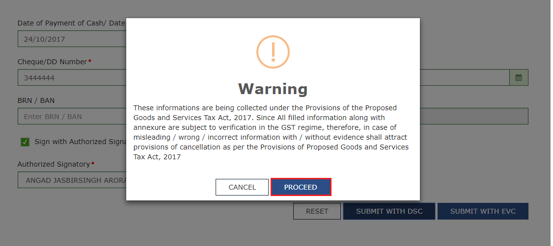Step 11-A - Filing GST Payment Related Grievances