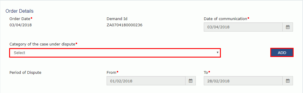 Step 11- Appeal against Demand Order