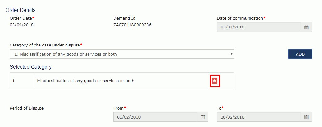 Step 11a- Appeal against Demand Order