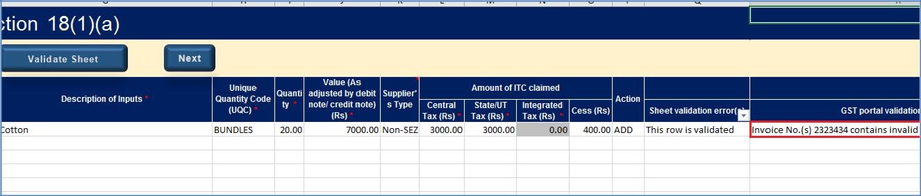 Step 12- Form GST ITC-01 Offline Tool