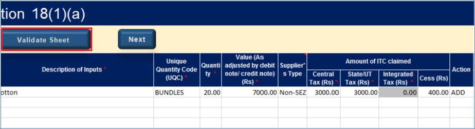 Step 13- Form GST ITC-01 Offline Tool