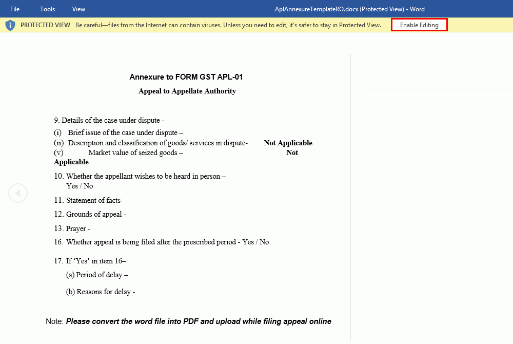 Step 15-Appeal Against GST Registration Order