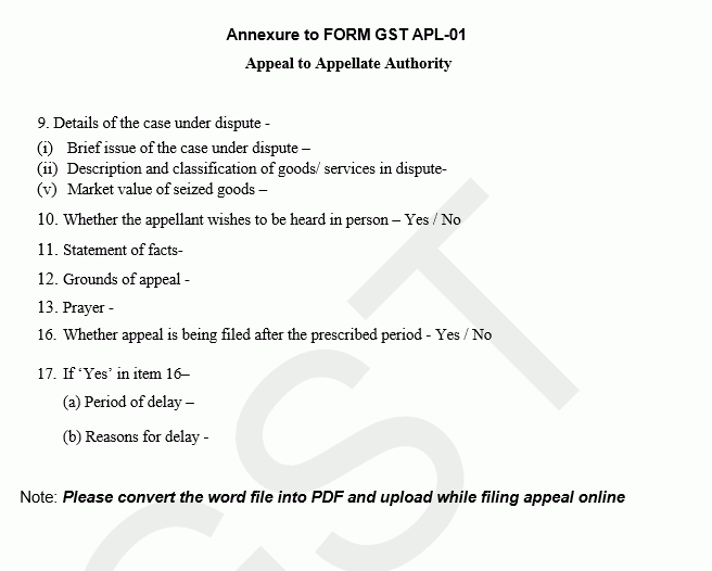 Step 15- Appeal against Demand Order