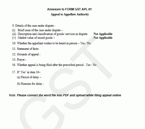 Step 16-Appeal Against GST Registration Order