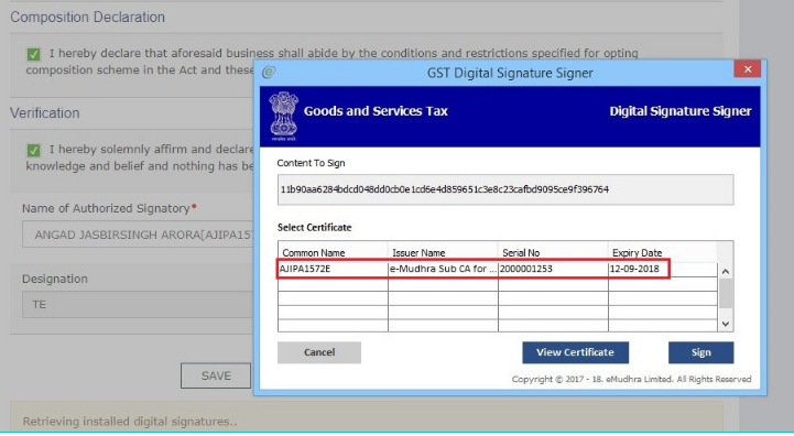 Step 19 - GST Composition Levy Scheme
