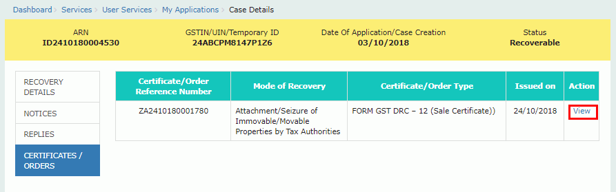 Step 2-Filing reply in Form GST DRC-22